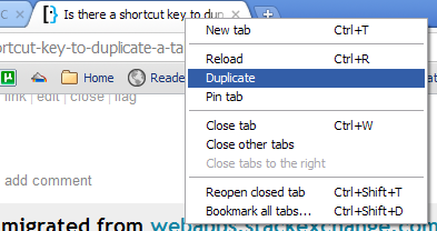 keyboard shortcut for moving through chrome tabs mac